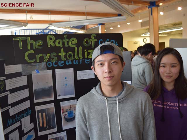 Student at science fair