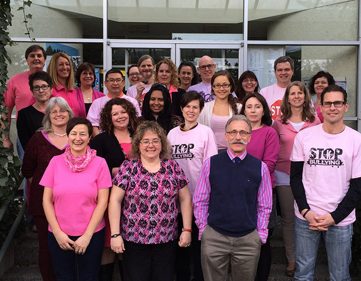 Sooke District Staff Pink Shirt Day