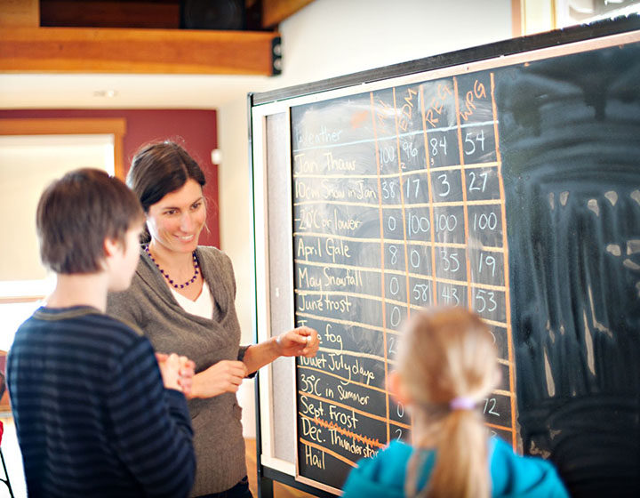 Whistler Waldorf School teacher and students